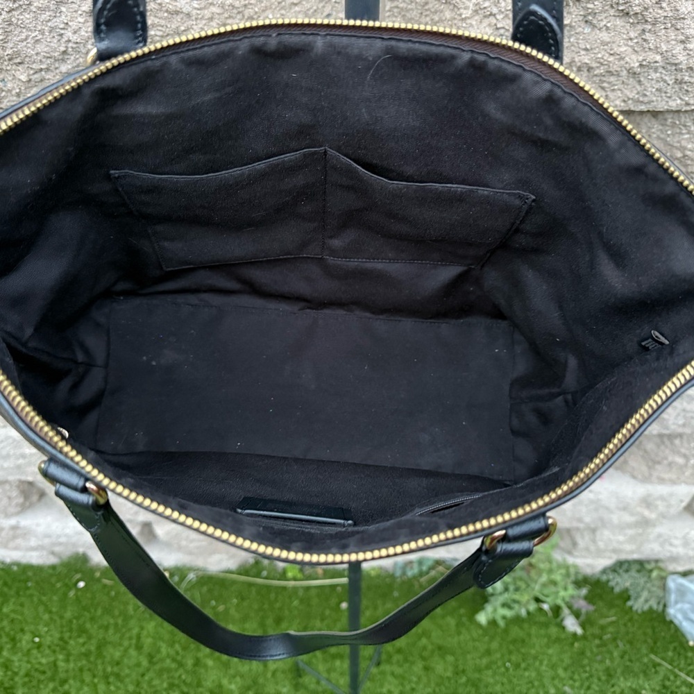Coach Brown and Black Gallery Signature Tote Bag - Picture 10 of 16